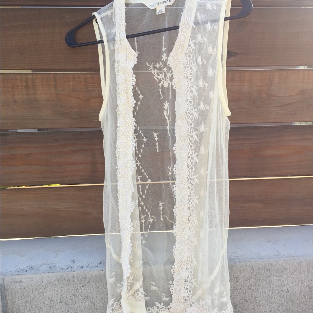 White Lace Vest XSmall